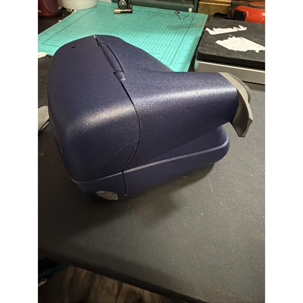 Vintage Polaroid Instant Camera Blue w/ Carry Case Broken Hand Strap Untested
